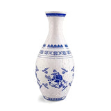 Blue and White puzzle vase on a white background