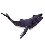 Plush toy whale on a white background