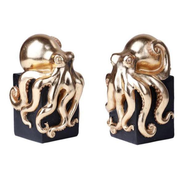 Bookends Octopus Gold & Black