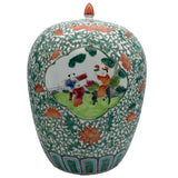 Chinese Jar - Flowers, Bats & Children at Play