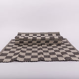 S/4 Handloomed Checkered Placemats - Black