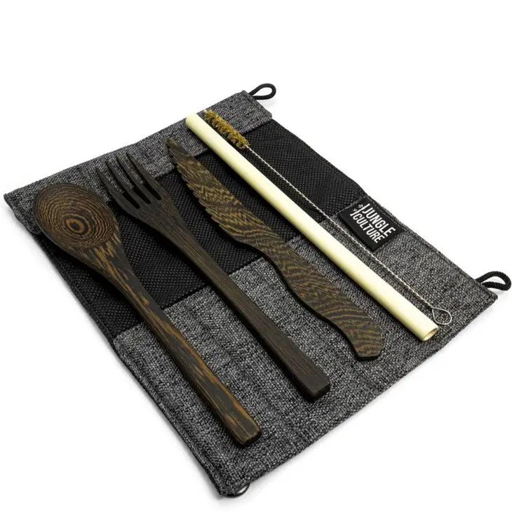 Reusable Eco-friendly Cutlery Set Dark Grey