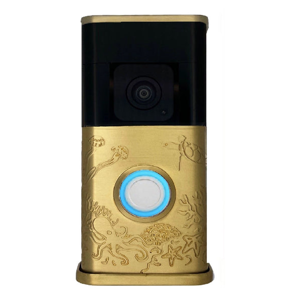 Coastal Video Doorbell Cover Brass
