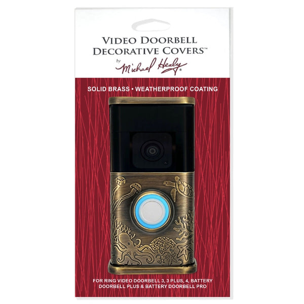 Coastal Video Doorbell Cover Brass
