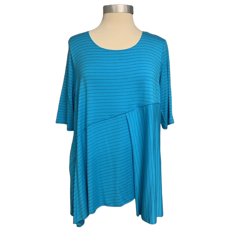 Top Topaz Blue Striped