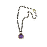 Necklace Catherine De' Medici Rose Cut Amethyst