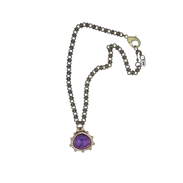 Necklace Catherine De' Medici Rose Cut Amethyst