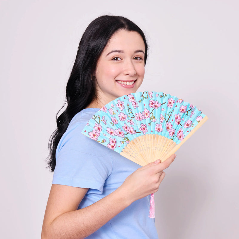 Paper Fan Coloring - Cherry Blossom