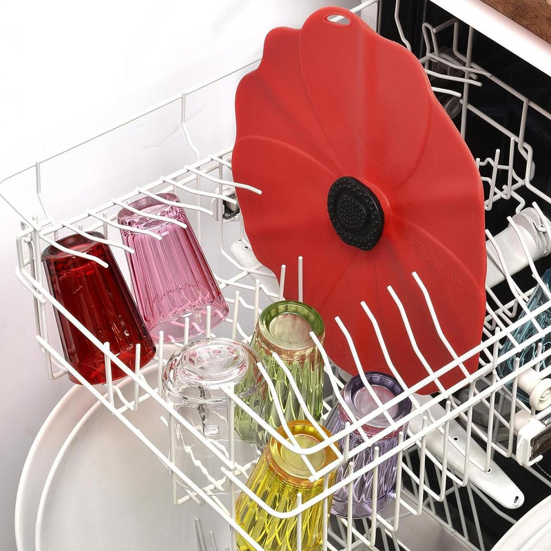 Silicone Lid 9" - Poppy, Strawberry or Watermelon