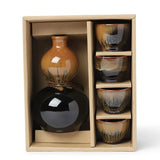 Sake Set Black and Brown