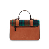 Medium Satchel - Orange Blue Tartan