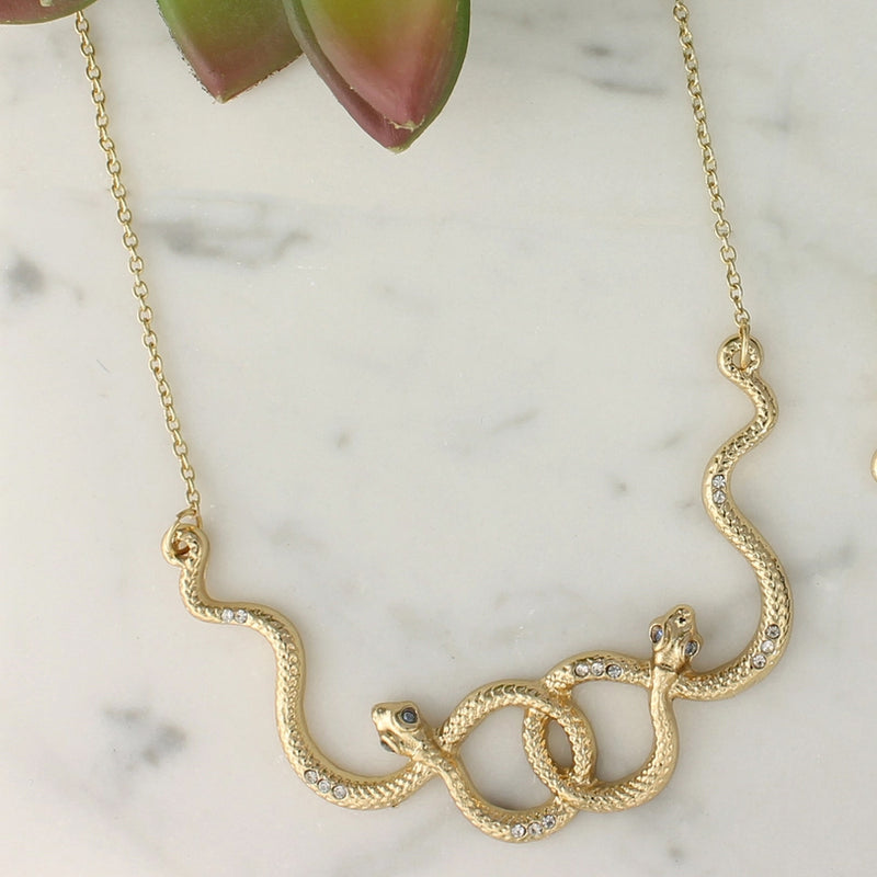 Necklace Snake Dance Gold Serpent