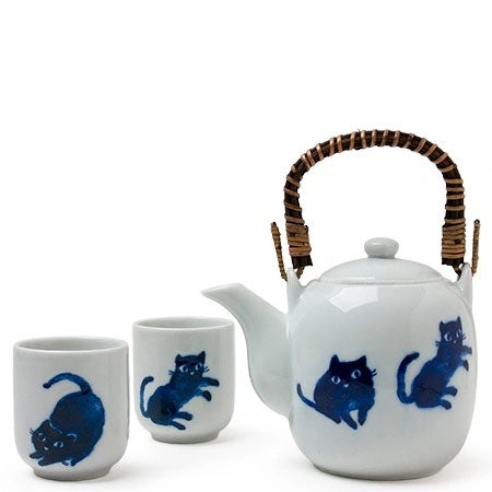 Tea set - Blue Cats