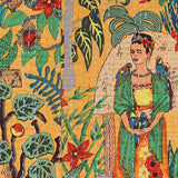 Kantha Bedspread - Frida Kahlo Mustard Yellow Cotton