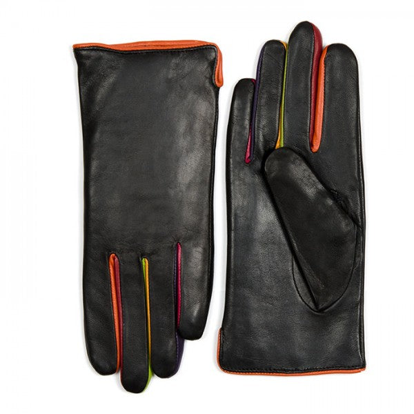 Short Gloves - Black with Multi-Color