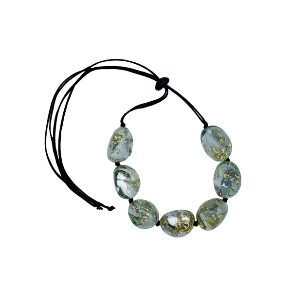 Necklace - Aqua Gold Taqua Pods