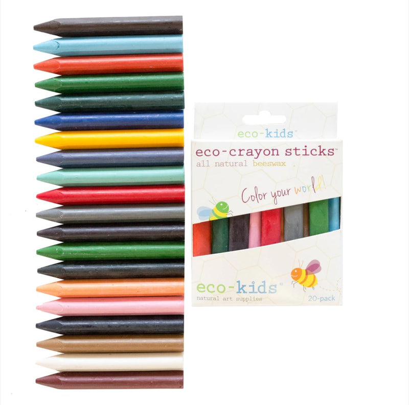 Eco-Crayon Beeswax Sticks - 20 pack