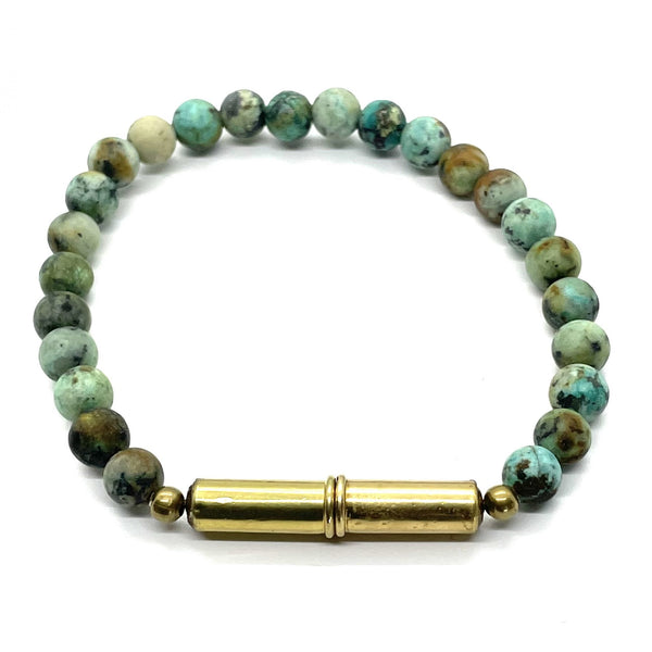 Bracelet Flint - Beaded African Turquoise