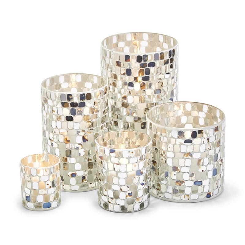 Candle Holder - Mirror Mosaic