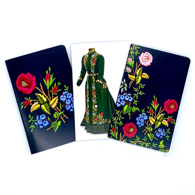 Notebook Dressing S Mini Notebook - Embroidered Dressing Gown - Set of 3 – PEM Shop