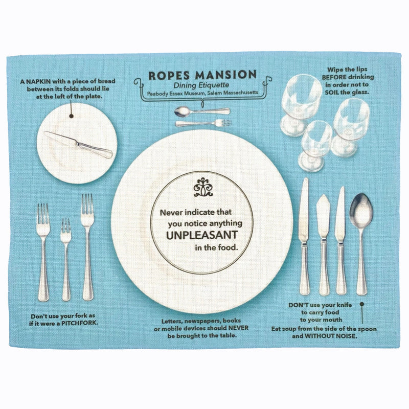 Placemat - Ropes Mansion Dining Etiquette