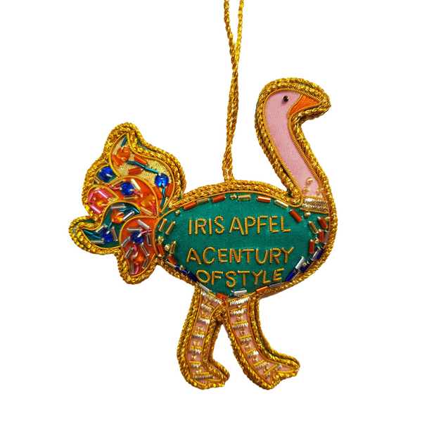 Ornament - Iris Apfel Ostrich