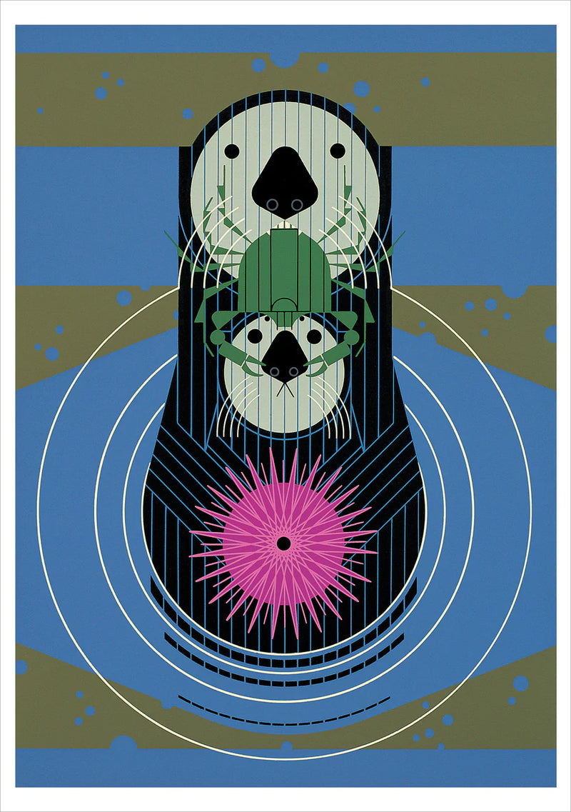 Notecards - Charley Harper: Otter Delight